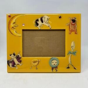 Vintage Dolce Mia Picture Frame 4x6 Photo Hey Diddle Diddle Nursery Rhyme Glossy